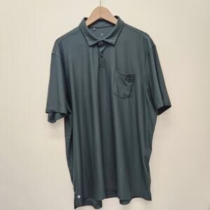 Adidas Performance Polo Shirt Mens Size XL Green Pocket Golf Active